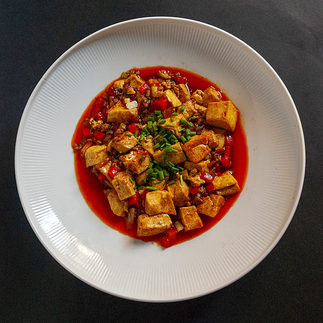 Tofu Mapo in salsa piccante di fagioli fermentati da Tao Modena